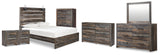 Furniture City Houma - Ashley Furniture - Drystan Queen Panel Bed - Queen Panel Bed, 2 Dressers, Mirror, Chest and 2 Nightstands / Multi - B211B104