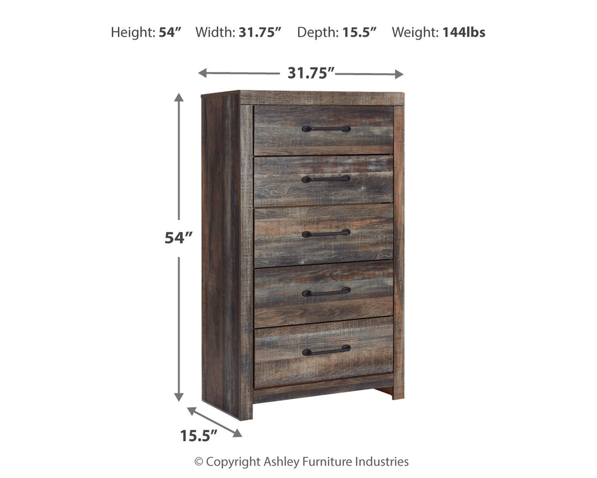 Drystan King Storage Bed, Dresser, Mirror, Chest and Nightstand