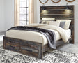 Furniture City Houma - Ashley Furniture - Drystan Queen Panel Bed with 2 Storage Drawers - Queen Panel Bed with 2 Storage Drawers / Multi - B211B29