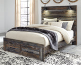 Furniture City Houma - Ashley Furniture - Drystan Bedroom - Queen Panel Bed with 2 Storage Drawers / Multi - B211B29