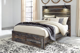 Drystan Queen Panel Storage Bed, Dresser, Mirror and Nightstand