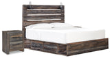Furniture City Houma - Ashley Furniture - Drystan King Panel Storage Bed and 2 Nightstands - King Panel Storage Bed and 2 Nightstands - B211B84