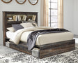 Furniture City Houma - Ashley Furniture - Drystan Queen Bookcase Bed with 2 Storage Drawers - Queen Bookcase Bed with 2 Storage Drawers / Multi - B211B17