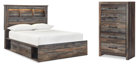 Furniture City Houma - Ashley Furniture - Drystan Full Bookcase Storage Bed and Chest - Full Bookcase Storage Bed and Chest - B211B88