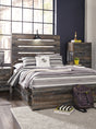 Furniture City Houma - Ashley Furniture - Drystan Full Panel Bed with 4 Storage Drawers - Full Panel Bed with 4 Storage Drawers / Multi - B211B12