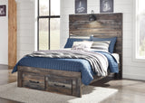 Drystan Full Panel Bed with 2 Storage Drawers