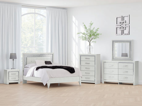 Furniture City Houma - Ashley Furniture - Zyniden Queen Upholstered Panel Bed - Queen Upholstered Panel Bed / Silver - B2114B2