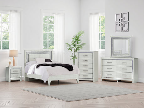 Furniture City Houma - Ashley Furniture - Zyniden Full Upholstered Panel Bed - Full Upholstered Panel Bed / Silver - B2114B4