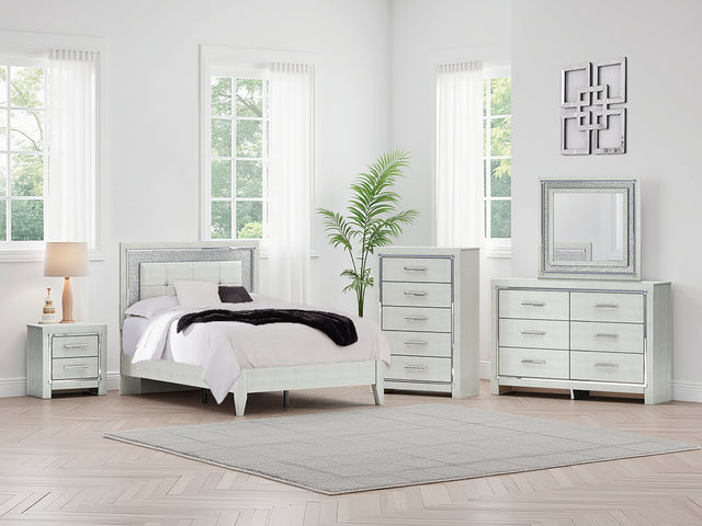 Furniture City Houma - Ashley Furniture - Zyniden Full Upholstered Panel Bed - Full Upholstered Panel Bed / Silver - B2114B4