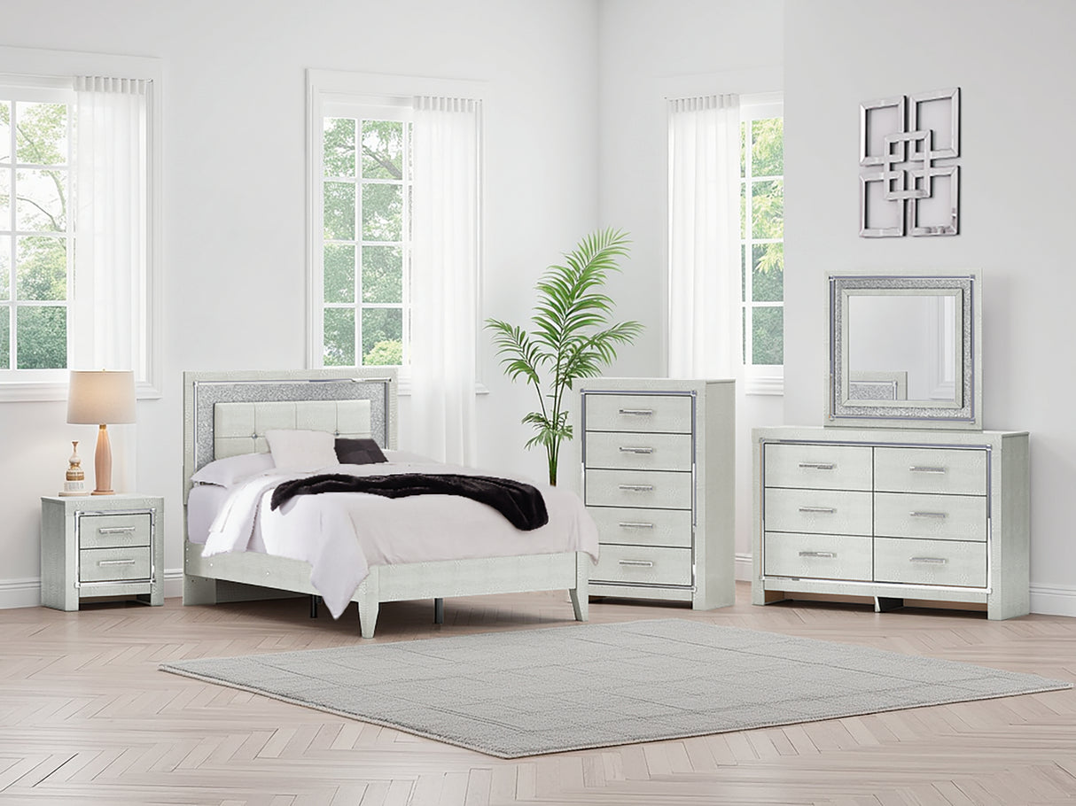 Zyniden Full Upholstered Panel Bed