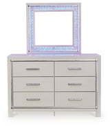 Zyniden Full Upholstered Panel Headboard, Dresser and Mirror