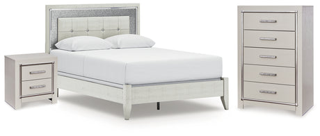 Furniture City Houma - Ashley Furniture - Zyniden Queen Upholstered Panel Bed, Chest and Nightstand - Queen Upholstered Panel Bed, Chest and Nightstand - B2114B19