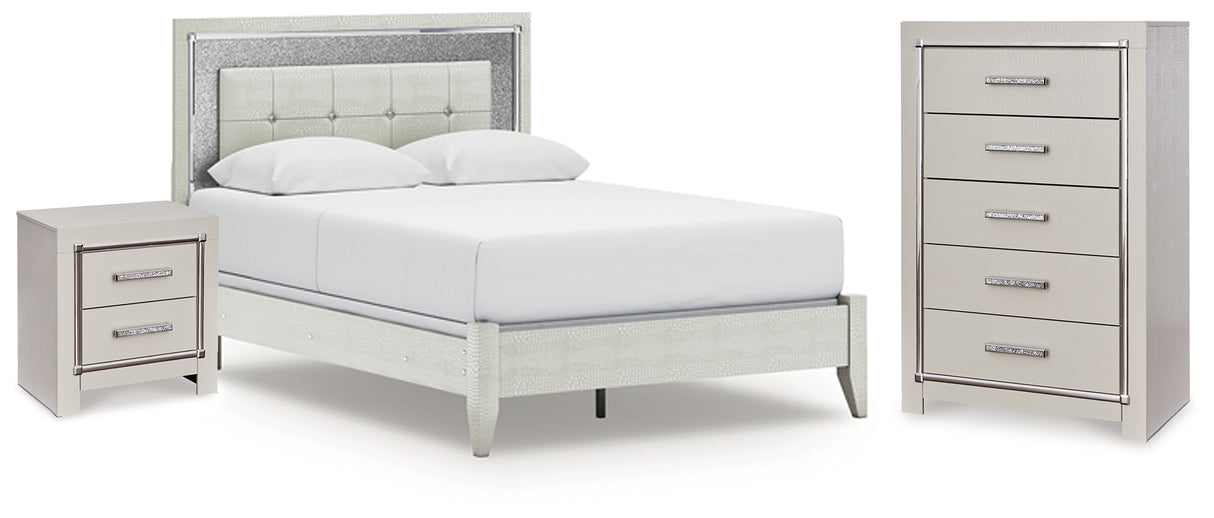 Zyniden Queen Upholstered Panel Bed