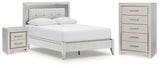Zyniden Queen Upholstered Panel Bed