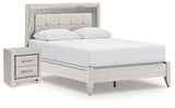 Zyniden Queen Panel Bed and Nightstand