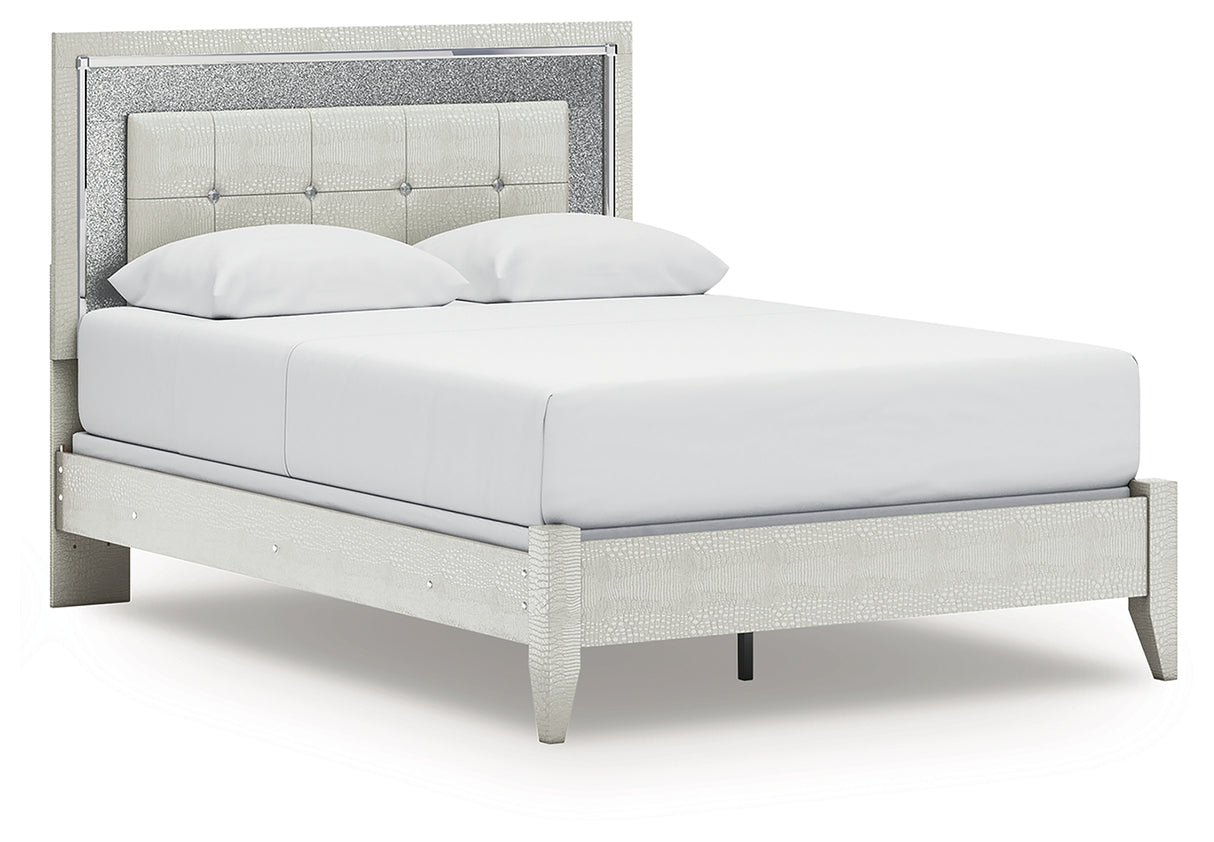 Zyniden Queen Panel Bed and Nightstand