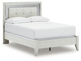 Zyniden Full Upholstered Panel Bed and Nightstand