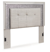 Zyniden Full Upholstered Panel Headboard, Dresser and Mirror