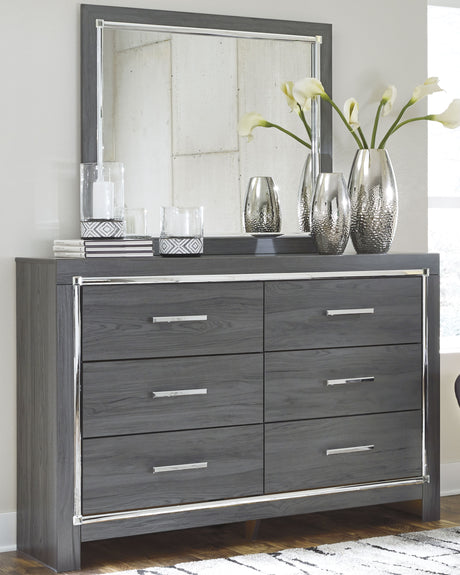 Furniture City Houma - Ashley Furniture - Lodanna Dresser and Mirror - Dresser and Mirror / Gray - B214B1