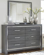 Furniture City Houma - Ashley Furniture - Lodanna Dresser and Mirror - Dresser and Mirror / Gray - B214B1