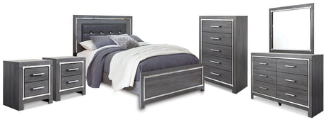 Furniture City Houma - Ashley Furniture - Lodanna Queen Panel Bed, Dresser, Mirror, Chest and 2 Nightstands - Queen Panel Bed, Dresser, Mirror, Chest and 2 Nightstands - B214B49