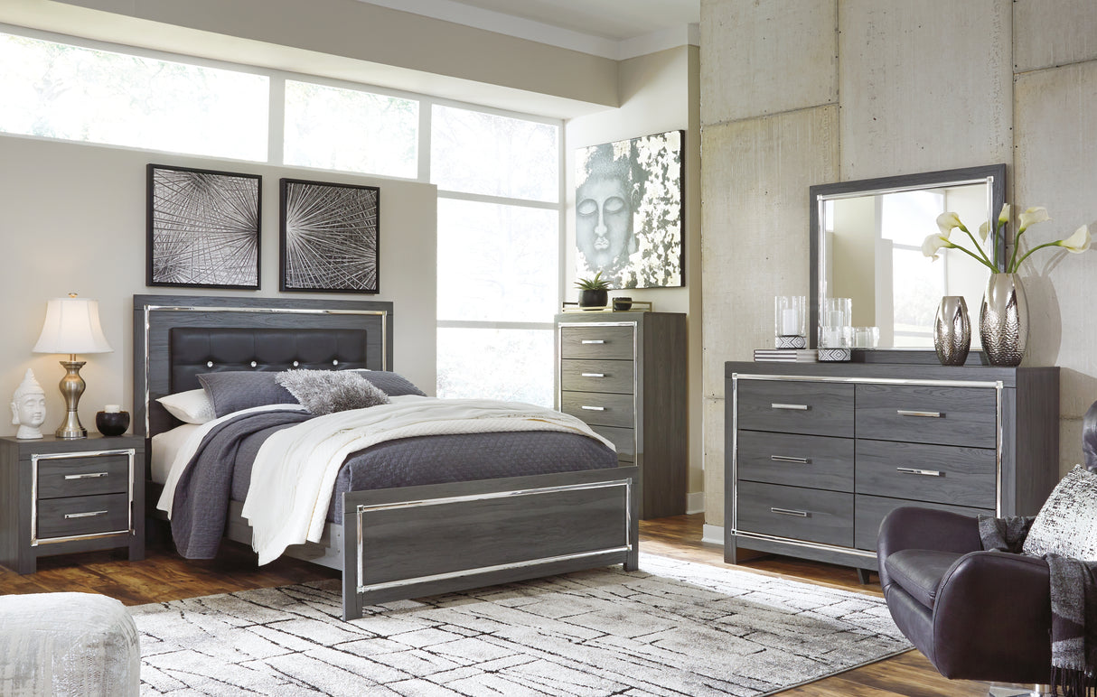 Furniture City Houma - Ashley Furniture - Lodanna Queen Upholstered Panel Bed, Dresser, Mirror and 2 Nightstands - Queen Upholstered Panel Bed, Dresser, Mirror and 2 Nightstands - B214B36