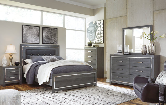 Furniture City Houma - Ashley Furniture - Lodanna Queen Upholstered Panel Bed, Dresser, Mirror and 2 Nightstands - Queen Upholstered Panel Bed, Dresser, Mirror and 2 Nightstands - B214B36