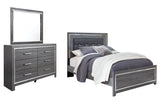 Furniture City Houma - Ashley Furniture - Lodanna Queen Panel Bed - Queen Panel Bed, Dresser and Mirror / Gray - B214B28