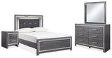 Furniture City Houma - Ashley Furniture - Lodanna Full Upholstered Panel Bed, Dresser, Mirror, and Nightstand - Full Upholstered Panel Bed, Dresser, Mirror, and Nightstand - B214B22
