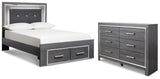 Furniture City Houma - Ashley Furniture - Lodanna Full Panel Storage Bed and Dresser - Full Panel Storage Bed and Dresser - B214B48