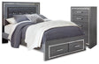 Furniture City Houma - Ashley Furniture - Lodanna Queen Panel Storage Bed and Chest - Queen Panel Storage Bed and Chest / Gray - B214B55