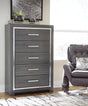 Furniture City Houma - Ashley Furniture - Lodanna Chest of Drawers - Five Drawer Chest / Gray - B214-46
