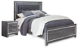 Furniture City Houma - Ashley Furniture - Lodanna Queen Panel Bed and Nightstand - Queen Panel Bed and Nightstand / Gray - B214B56
