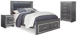 Furniture City Houma - Ashley Furniture - Lodanna Queen Storage Bed, Chest and Nightstand - Queen Storage Bed, Chest and Nightstand - B214B41