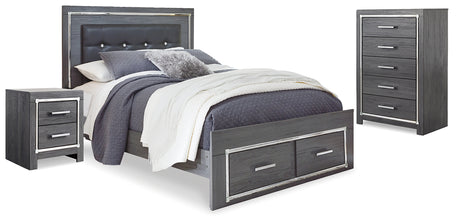 Furniture City Houma - Ashley Furniture - Lodanna Queen Storage Bed, Chest and Nightstand - Queen Storage Bed, Chest and Nightstand - B214B41