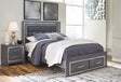 Furniture City Houma - Ashley Furniture - Lodanna Queen Storage Bed and Nightstand - Queen Storage Bed and Nightstand - B214B44