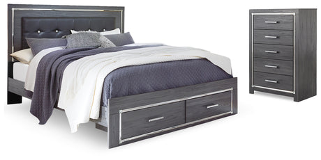 Furniture City Houma - Ashley Furniture - Lodanna King Storage Bed and Chest - King Storage Bed and Chest - B214B42