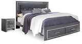 Furniture City Houma - Ashley Furniture - Lodanna King Storage Bed and Nightstand - King Storage Bed and Nightstand - B214B61