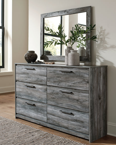 Furniture City Houma - Ashley Furniture - Baystorm Dresser and Mirror - Dresser and Mirror / Gray - B221B30