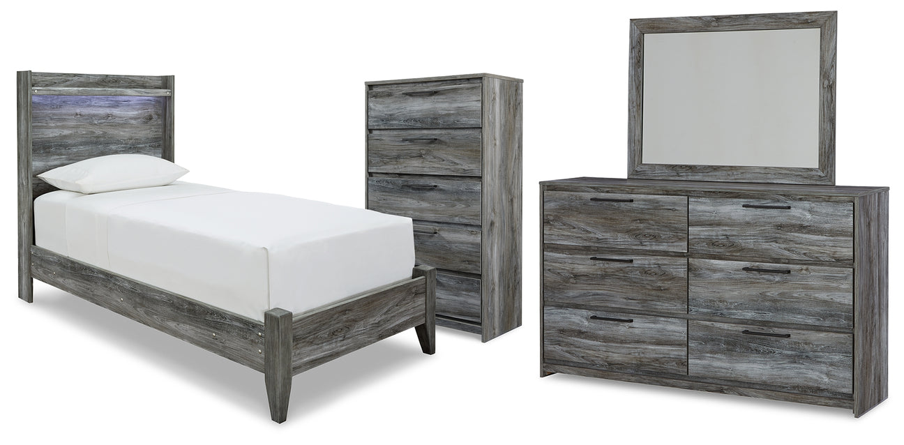 Furniture City Houma - Ashley Furniture - Baystorm Twin Panel Bed, Dresser, Mirror and Chest - Twin Panel Bed, Dresser, Mirror and Chest - B221B95