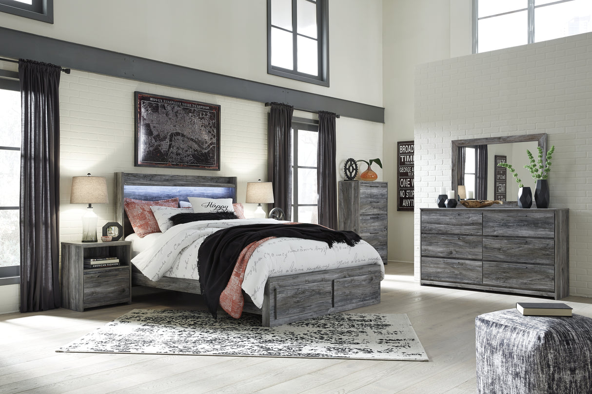 Furniture City Houma - Ashley Furniture - Baystorm Queen Panel Storage Bed, Dresser, Mirror, Chest and 2 Nightstands - Queen Panel Storage Bed, Dresser, Mirror, Chest and 2 Nightstands - B221B57