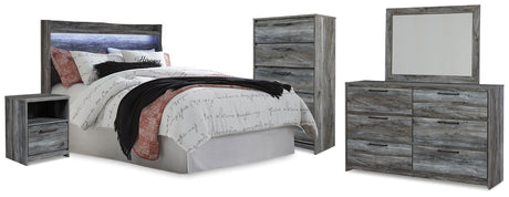 Furniture City Houma - Ashley Furniture - Baystorm Queen Panel Headboard, Dresser, Mirror, Chest and Nightstand - Queen Panel Headboard, Dresser, Mirror, Chest and Nightstand - B221B78