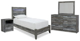 Furniture City Houma - Ashley Furniture - Baystorm Twin Panel Bed, Dresser, Mirror and Nightstand - Twin Panel Bed, Dresser, Mirror and Nightstand - B221B61
