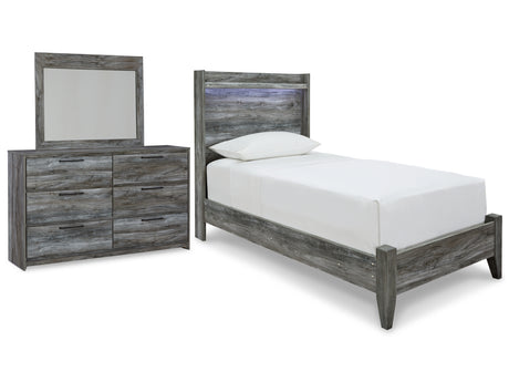 Furniture City Houma - Ashley Furniture - Baystorm Twin Panel Bed, Dresser and Mirror - Twin Panel Bed, Dresser and Mirror - B221B68