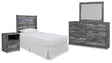 Furniture City Houma - Ashley Furniture - Baystorm Twin Panel Bed Headboard, Dresser, Mirror and Nightstand - Twin Panel Bed Headboard, Dresser, Mirror and Nightstand - B221B40