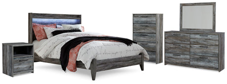 Furniture City Houma - Ashley Furniture - Baystorm Queen Panel Bed, Dresser, Mirror, Chest and Nightstand - Queen Panel Bed, Dresser, Mirror, Chest and Nightstand - B221B56