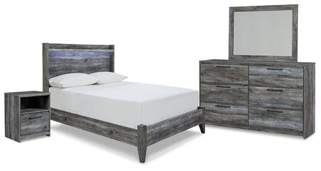 Furniture City Houma - Ashley Furniture - Baystorm Full Panel Bed, Dresser, Mirror and Nightstand - Full Panel Bed, Dresser, Mirror and Nightstand - B221B18