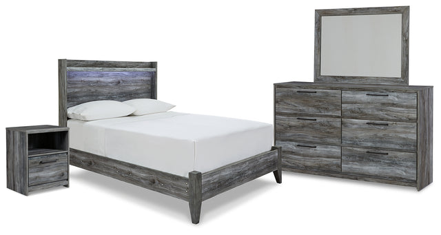 Furniture City Houma - Ashley Furniture - Baystorm Full Panel Bed, Dresser, Mirror and Nightstand - Full Panel Bed, Dresser, Mirror and Nightstand - B221B18