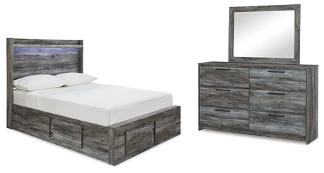 Furniture City Houma - Ashley Furniture - Baystorm Full Panel Storage Bed, Dresser and Mirror - Full Panel Storage Bed, Dresser and Mirror - B221B70