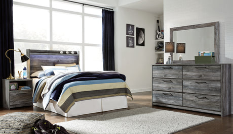 Furniture City Houma - Ashley Furniture - Baystorm Full Panel Bed Headboard, Dresser, Mirror and Nightstand - Full Panel Bed Headboard, Dresser, Mirror and Nightstand - B221B39